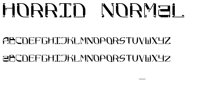 Horrid Normal font