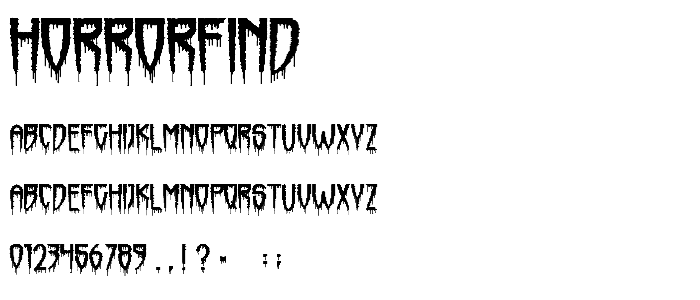 Horrorfind font