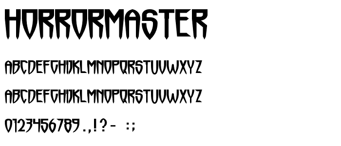 Horrormaster font