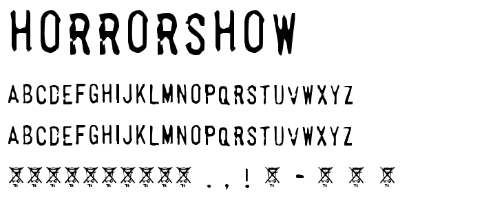 Horrorshow font