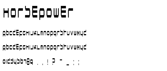 Horsepower font