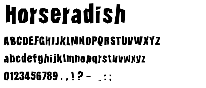Horseradish font
