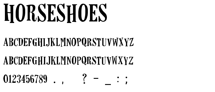 Horseshoes font