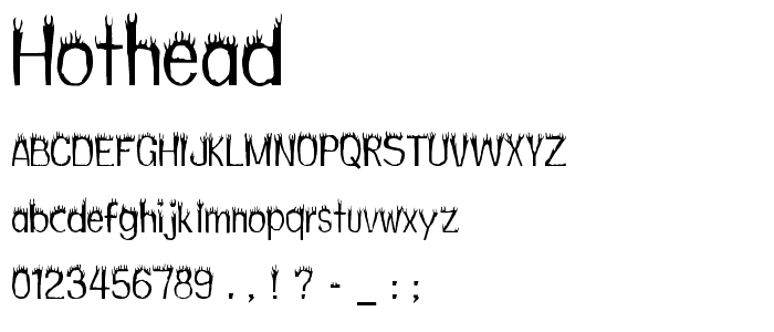 Hothead font