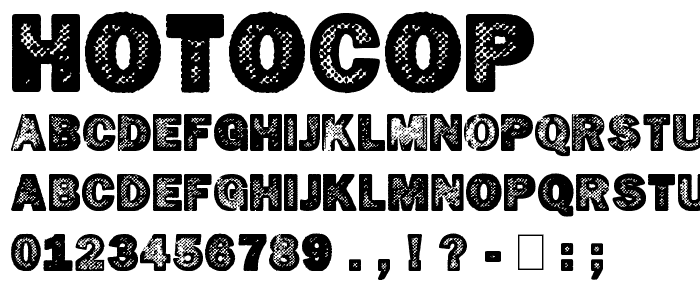 Hotocop font