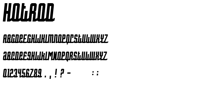 Hotrod font