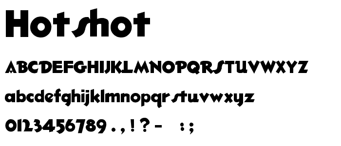 Hotshot font