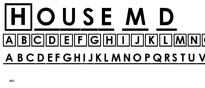 House M D  font