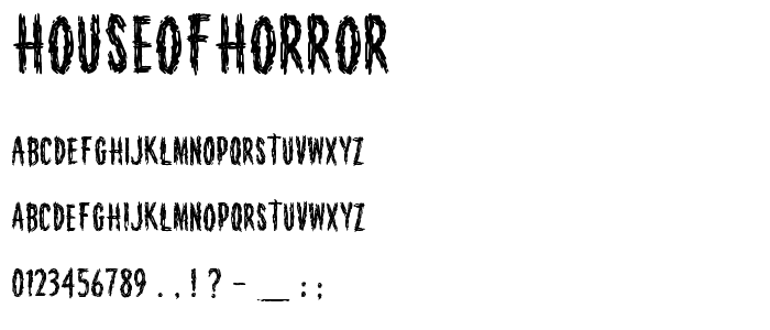 HouseofHorror font