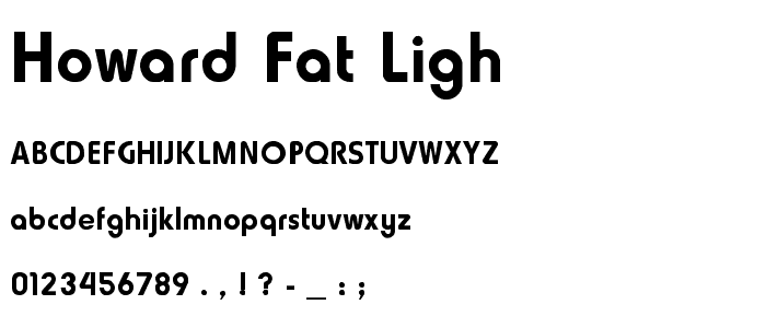 Howard_Fat-Ligh font