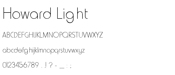 Howard-Light font