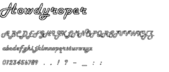 HowdyRoper font