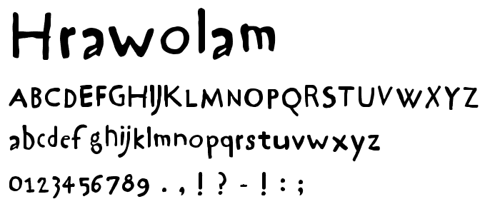 Hrawolam font