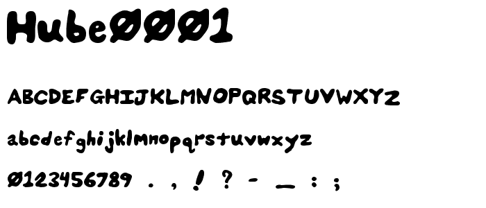 Hube0001 font