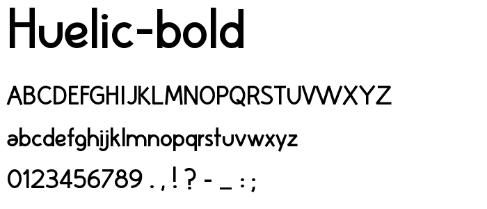 Huelic Bold font