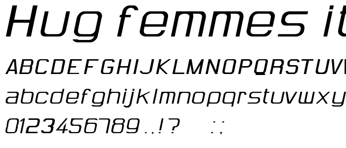 Hug Femmes Italic font