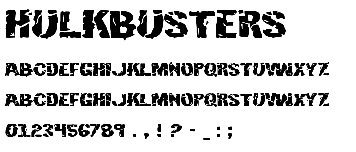 Hulkbusters font