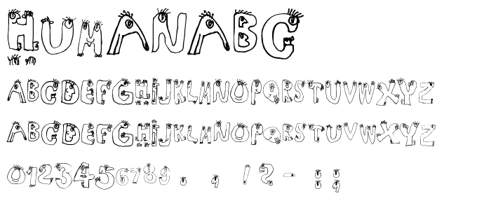 HumanABC font