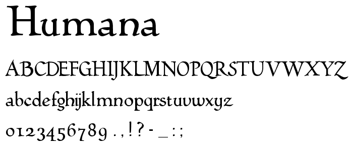 Humana font