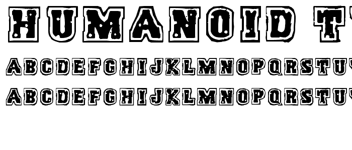 Humanoid Typhoon font