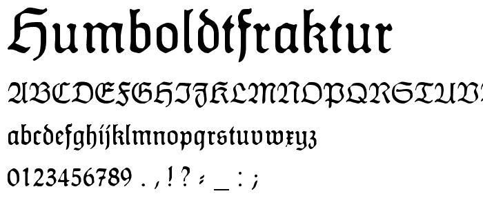 HumboldtFraktur font