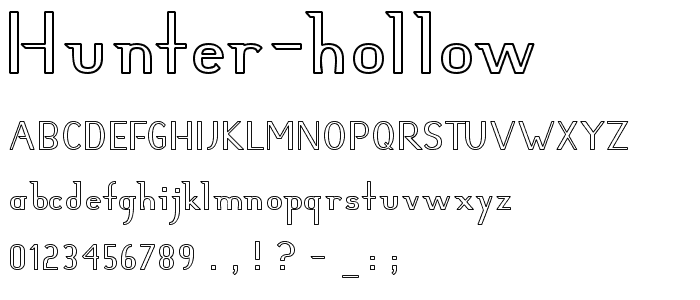 Hunter Hollow font