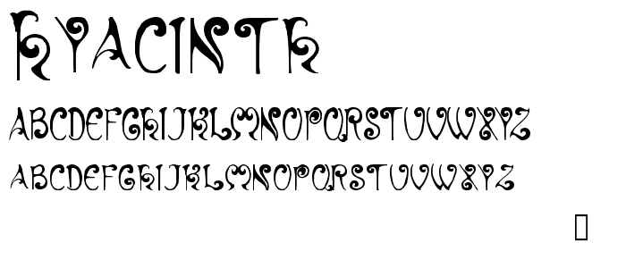 Hyacinth font