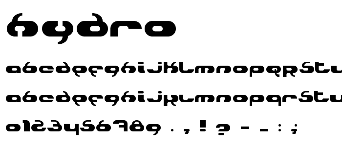 Hydro font