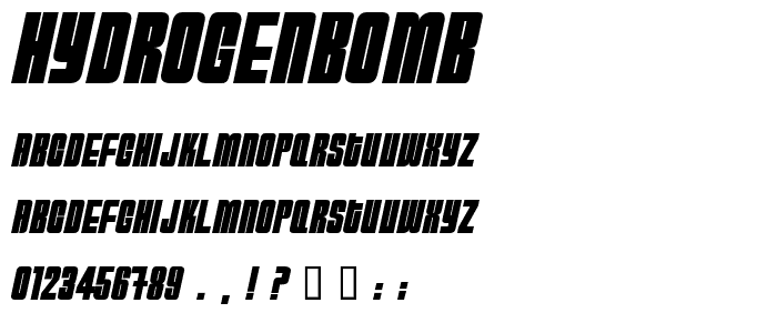 HydrogenBomb font