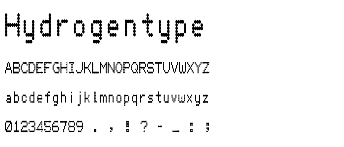 HydrogenType font