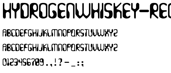 HydrogenWhiskey-Regular font