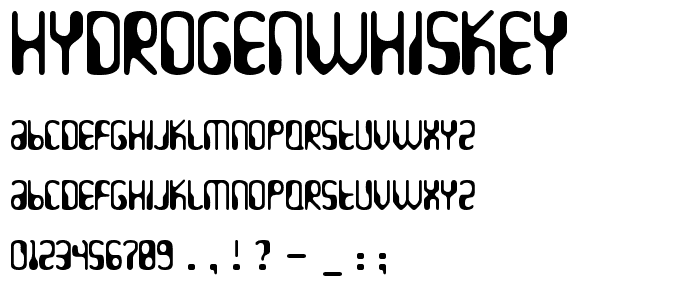 HydrogenWhiskey font