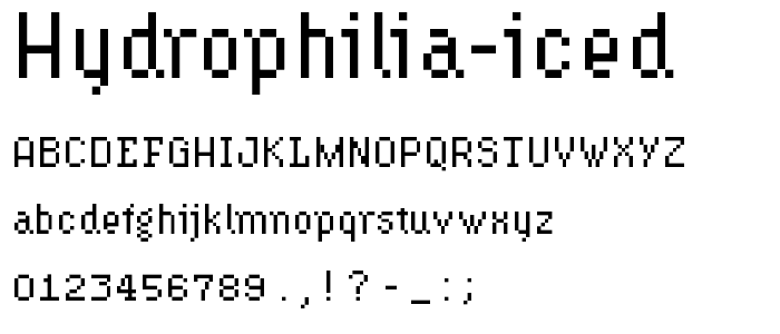 Hydrophilia Iced font