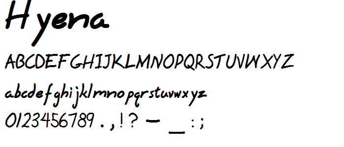 Hyena font