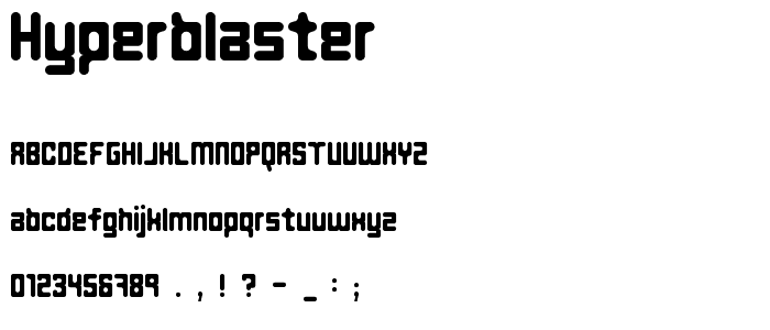 Hyperblaster font