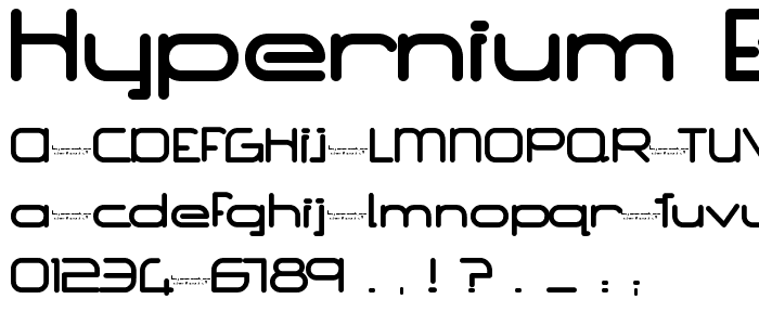 Hypernium(eval) font