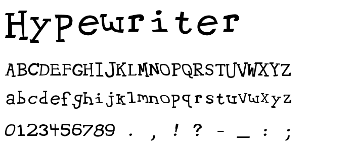 Hypewriter font