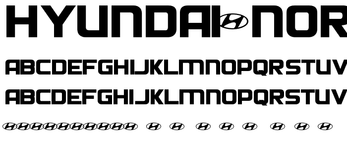 Hyundai Normal font