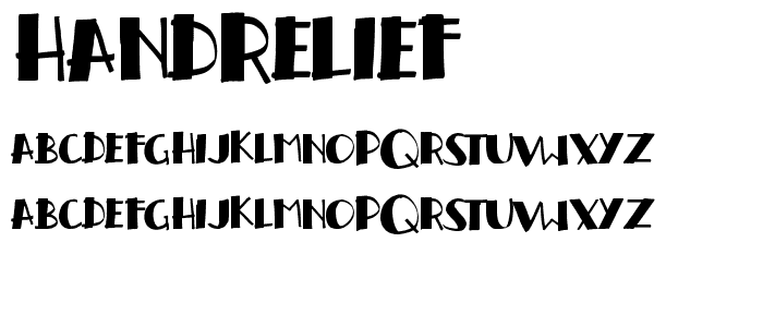 handrelief font