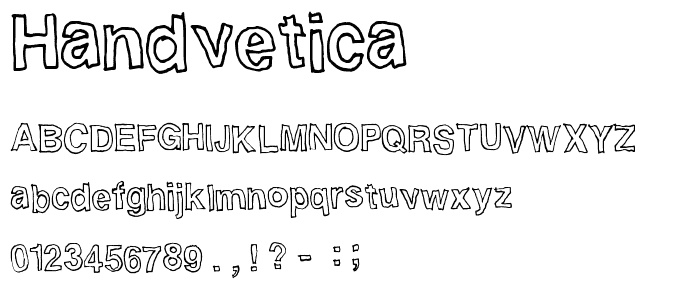 handvetica font