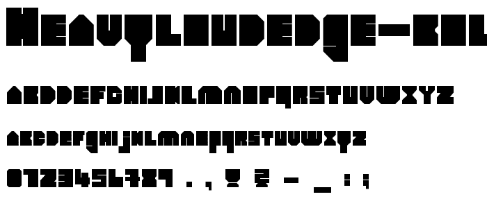 heavyLOUDedge-Bold font