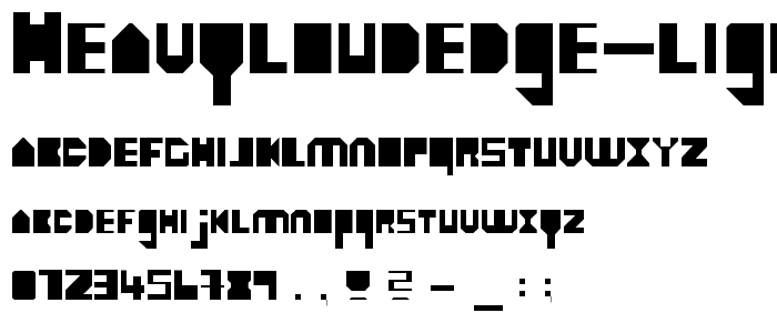 heavyLOUDedge-Light font