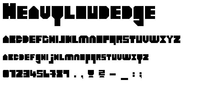 heavyLOUDedge font