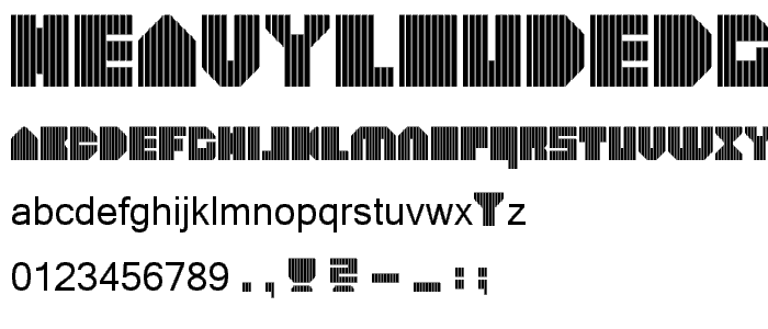 heavyLOUDedge_lineV Regular font