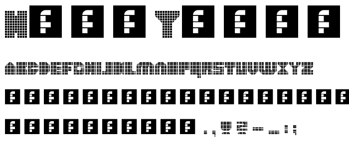 Eine Vorschau der Schriftart heavyLOUDedge_quad Regular mit Groß-, Klein- und Zahlzeichen
