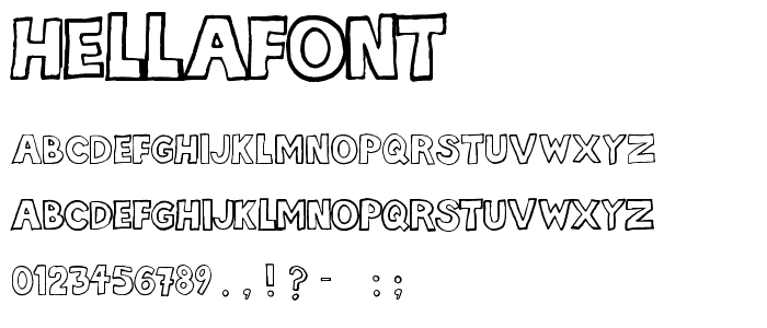 hellafont font