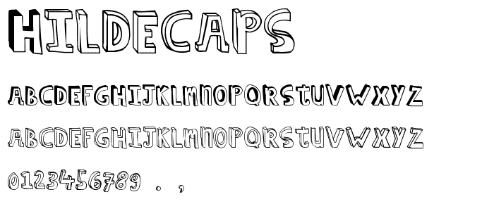 hildeCAPS font