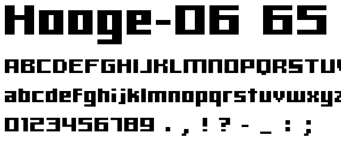 hooge 06_65 font