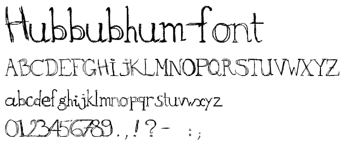 hubbubhum font font
