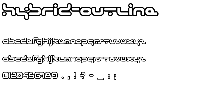 hybrid Outline font